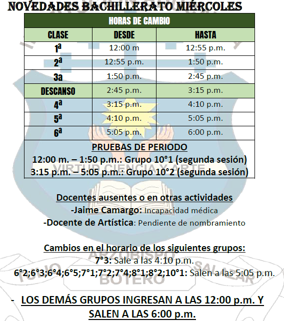 HORARIO